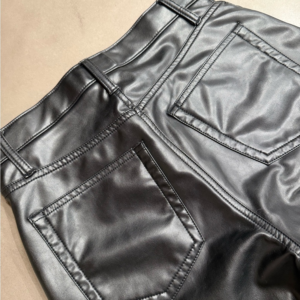 Abercrombie & Fitch Black Faux Leather Ultra High-Rise Pants